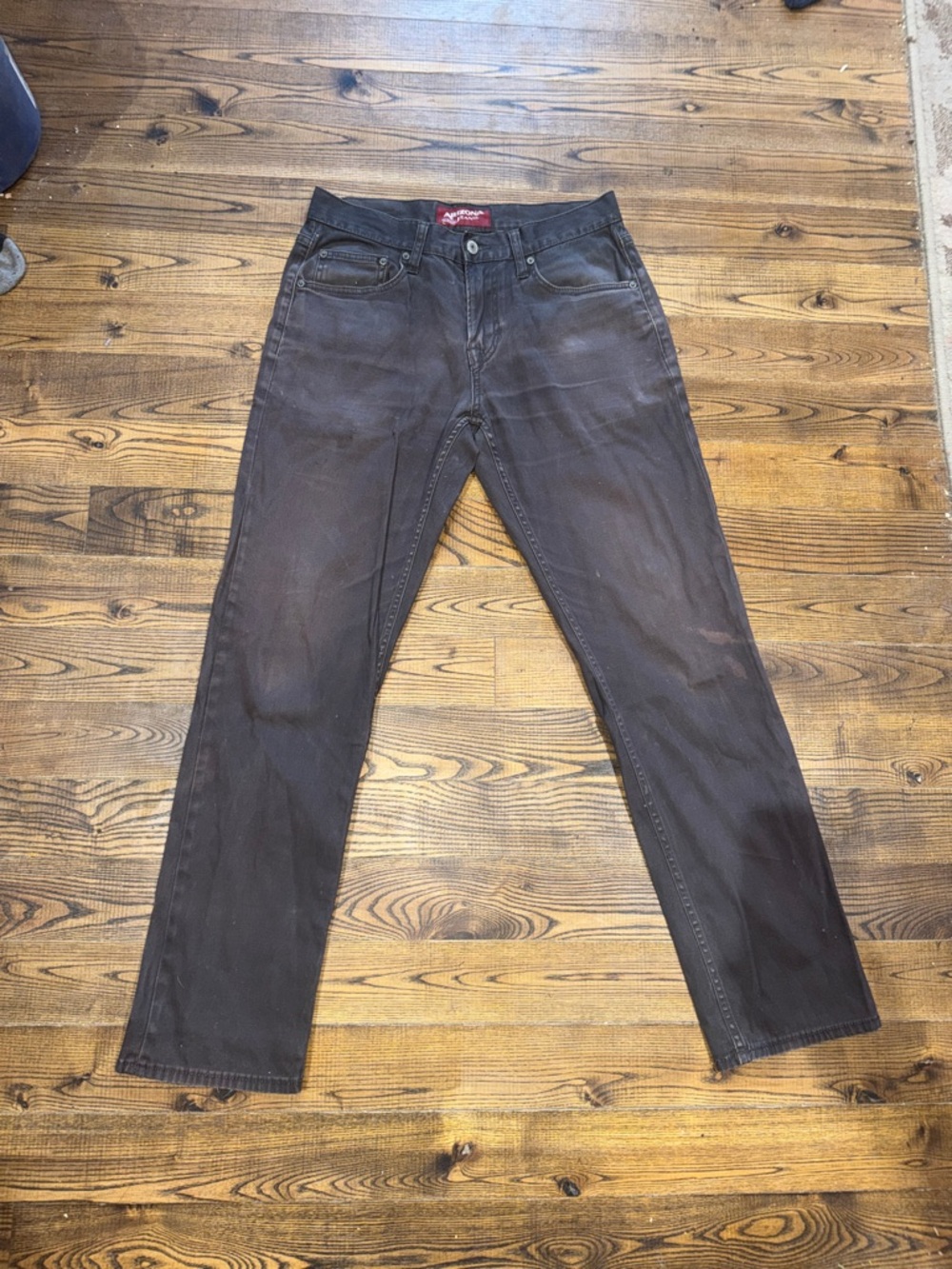 Arizona Jean Company Men's Dark Brown Straight Jeans
